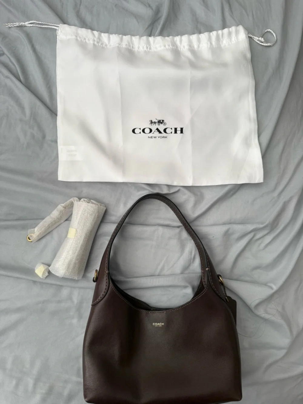 Coach Brooklyn 23 Brown Leather Shoulder Bag - Picture 7 of 8